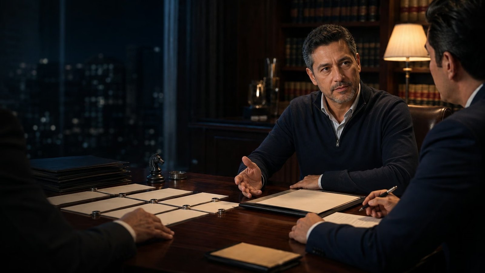 Directivo analizando una estrategia de responsabilidad penal empresarial